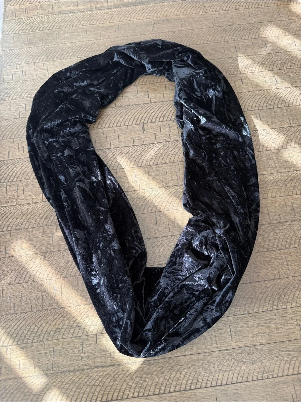 Nordstrom Black Velvet Infinity Scarf